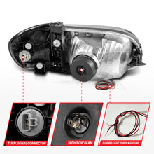 Load image into Gallery viewer, ANZO 00-04 Toyota Tundra (Fits Reg/Acc Cab Only) Crystal Headlights w/Light Bar Black w/Corner Light Headlights ANZO
