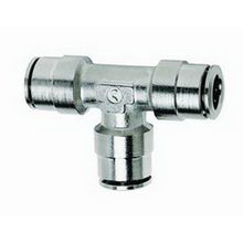Load image into Gallery viewer, Firestone Union Tee 1/4in. Nickel Push-Lock Air Fitting - 25 Pack (WR17603025) Fittings Firestone

