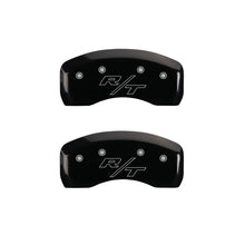 Load image into Gallery viewer, MGP 4 Caliper Covers Engraved Front &amp; Rear Vintage Style/RT Black finish silver ch Caliper Covers MGP
