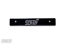 Load image into Gallery viewer, Turbo XS 08-14 Subaru WRX/STi Billet Aluminum License Plate Delete Black Machined STi Logo License Plate Relocation Turbo XS
