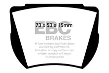 Load image into Gallery viewer, EBC 59-65 Aston Martin DB4 3.7 Convertible Greenstuff Rear Brake Pads Brake Pads - Performance EBC   
