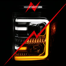 Load image into Gallery viewer, ANZO 11-16 Ford F-250/F-350/F-450 Projector Headlights w/ Plank Style Switchback Chrome w/Amber Headlights ANZO
