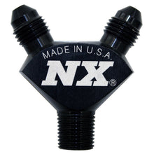 Load image into Gallery viewer, Nitrous Express 1/8NPT x 3AN x 3AN Billet Pure-Flo Y Fitting - Black Fittings Nitrous Express
