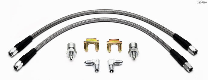 Wilwood Flexline Kit 55-57 Chevy w/ Forged Dynalite Front Caliper Brake Line Kits Wilwood