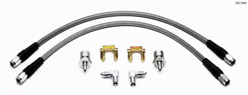 Wilwood Flexline Kit 55-57 Chevy w/ Forged Dynalite Front Caliper Brake Line Kits Wilwood