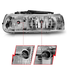 Load image into Gallery viewer, ANZO 1999-2002 Chevrolet Silverado 1500 Crystal Headlights Chrome Headlights ANZO
