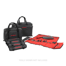 Load image into Gallery viewer, Go Rhino XVenture Gear Tool Roll Large (7x7in. Closed) 12oz Waxed Canvas - Black Cargo Boxes &amp; Bags Go Rhino
