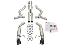 Load image into Gallery viewer, aFe MACHForce XP 3in 304 SS Sport Tone Cat-Back w/ Black Tips 15-17 Ford Mustang V6-3.7L/V8-5.0L Catback aFe
