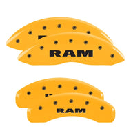 MGP 4 Caliper Covers Engraved Front & Rear MGP Yellow Finish Black Char 2011 Dodge Nitro Caliper Covers MGP