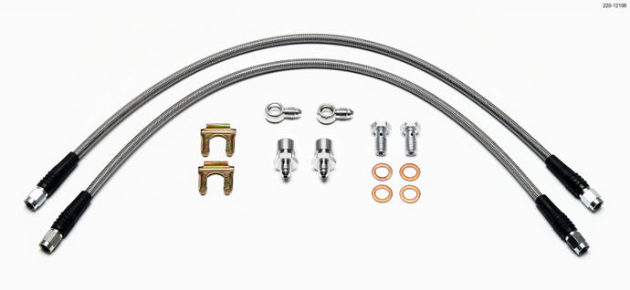 Wilwood Flexline Kit D52 Caliper 22in w/ Banjo 10mm -3/8-24 Chassis Brake Line Kits Wilwood