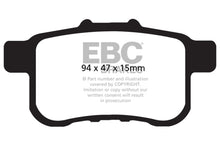 Load image into Gallery viewer, EBC 09-14 Acura TSX 2.4 Redstuff Rear Brake Pads Brake Pads - Performance EBC   

