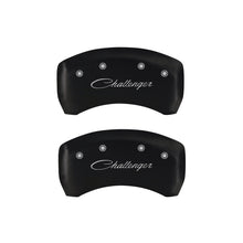 Load image into Gallery viewer, MGP 4 Caliper Covers Engraved Front &amp; Rear Cursive/Challenger Red finish silver ch Caliper Covers MGP
