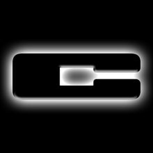 Load image into Gallery viewer, ORACLE Lighting Universal Illuminated LED Letter Badges - Matte Blk Surface Finish - C SEE WARRANTY Light Accessories and Wiring ORACLE Lighting
