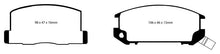 Load image into Gallery viewer, EBC 85-90 Toyota MR2 1.6 Redstuff Rear Brake Pads Brake Pads - Performance EBC   
