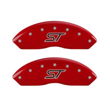 Load image into Gallery viewer, MGP 4 Caliper Covers Engraved Front &amp; Rear ST Red finish silver ch Caliper Covers MGP
