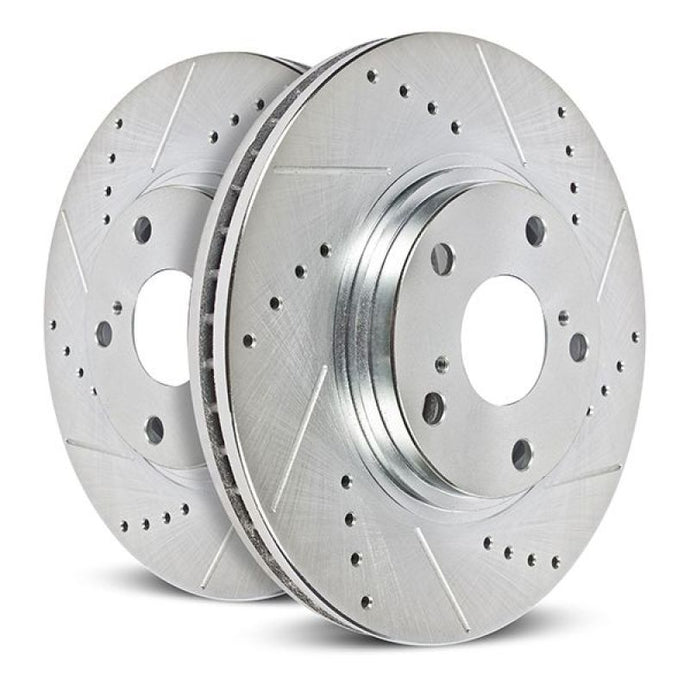 Power Stop 20-21 Lincoln Aviator Front Drilled & Slotted Rotor (Pair) Brake Rotors - Slot & Drilled PowerStop