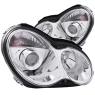 ANZO 2001-2007 Mercedes Benz C Class W203 Projector Headlights Chrome Headlights ANZO