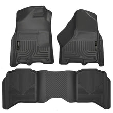 Load image into Gallery viewer, Husky Liners 2012 Dodge Ram 1500/2500 Crew Cab WeatherBeater Combo Black Floor Liners Floor Mats - Rubber Husky Liners
