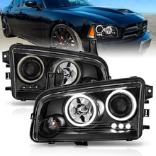Load image into Gallery viewer, ANZO 2006-2010 Dodge Charger Projector Headlights w/ Halo Chrome (CCFL) Headlights ANZO

