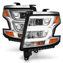 Load image into Gallery viewer, ANZO 2015-2020 Chevy Tahoe Projector Headlights Plank Style Chrome w/DRL Headlights ANZO
