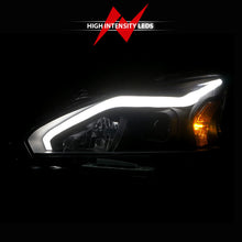 Load image into Gallery viewer, ANZO 13-15 Nissan Altima (w/o Factory HID Bulbs) Projector Headlights - w/ Light Bar Black Housing Headlights ANZO
