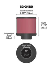 Load image into Gallery viewer, K&amp;N Rubber Base Crankcase Vent Filter - 0.55in Flange ID 1.375in OD 1.125in Height Air Filters - Universal Fit K&amp;N Engineering   
