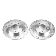Power Stop 93-97 Ford Probe Rear Evolution Drilled & Slotted Rotors - Pair Brake Rotors - Slot & Drilled PowerStop   