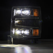 Load image into Gallery viewer, AlphaRex 04-15 Chevy 1500HD NOVA-Series LED Proj Headlights Black w/Activ Light/Seq Signal &amp; SB DRL Headlights AlphaRex
