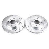 Power Stop 99-02 Infiniti G20 Front Evolution Drilled & Slotted Rotors - Pair Brake Rotors - Slot & Drilled PowerStop   