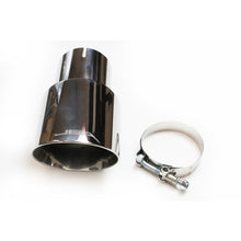 Load image into Gallery viewer, JBA 3in x 4in x 7-1/4in Double Wall Polished Chrome Tip - Clamp On Tips JBA
