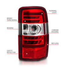 Load image into Gallery viewer, ANZO 2000-2006 Chevrolet Tahoe LED Tail Lights w/ Red Lens Chrome Housing Tail Lights ANZO
