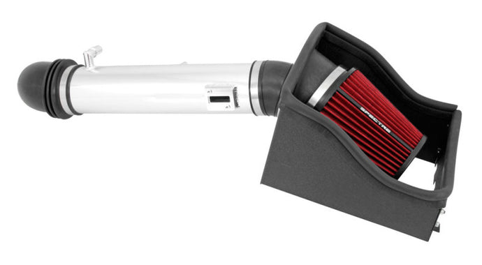 Spectre 11-14 Ford F150 V8-5.0L F/I Air Intake Kit - Polished w/Red Filter Cold Air Intakes Spectre