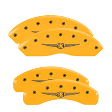 Load image into Gallery viewer, MGP 4 Caliper Covers Engraved Front &amp; Rear MGP Yellow Finish Black Char 2005 Chrysler Crossfire Caliper Covers MGP
