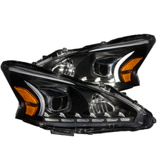 Load image into Gallery viewer, ANZO 2013-2014 Nissan Altima Projector Headlights w/ Plank Style Design Black Headlights ANZO

