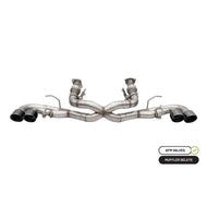 Corsa 20-24 Corvette C8 3in Xtreme Cat-Back Exhaust 4.5in Blk Quad Tips - Integrates stock AFM Valve Catback CORSA Performance