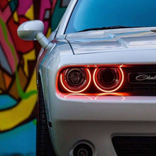 Load image into Gallery viewer, Oracle 15-21 Dodge Challenger LED Waterproof Halo Kit - Red SEE WARRANTY Headlights ORACLE Lighting
