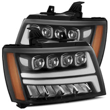Load image into Gallery viewer, AlphaRex 07-13 Chevy Avalanche NOVA LED Proj Headlights Plank Style Gloss Black w/Activ Light/DRL Headlights AlphaRex
