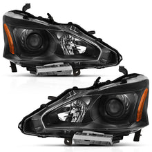 Load image into Gallery viewer, ANZO 2013-2015 Nissan Altima Projector Headlight Black Amber Headlights ANZO
