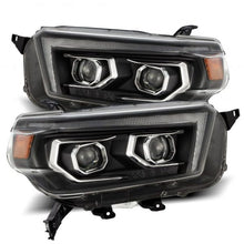 Load image into Gallery viewer, AlphaRex 10-13 Toyota 4Runner PRO-Series Projector Headlights Plank Style Black w/Seq Signal/DRL Headlights AlphaRex
