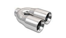 Load image into Gallery viewer, Vibrant 2.5in ID Dual 3.5in OD Round SS Tips (Double Wall, Straight Cut) Tips Vibrant
