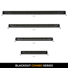 Load image into Gallery viewer, Go Rhino Xplor Blackout Combo Series Dbl Row LED Light Bar w/Amber (Side/Track Mount) 21.5in. - Blk Light Bars &amp; Cubes Go Rhino   
