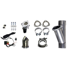 Load image into Gallery viewer, Granatelli 3.0in Aluminized Mild Steel Electronic Exhaust Cutout w/Slip Fit &amp; Band Clamps Exhaust Cutouts Granatelli Motor Sports
