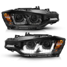 Load image into Gallery viewer, ANZO 2012-2015 BMW 3 Series Projector Headlights w/ U-Bar Black Headlights ANZO
