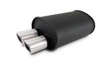 Load image into Gallery viewer, Vibrant Streetpower Flat Blk Muffler 9.5x6.75x15in Body 2.5in Inlet ID 3in Tip OD w/Dual Angle Tips Muffler Vibrant
