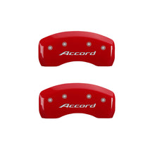 Load image into Gallery viewer, MGP 4 Caliper Covers Engraved Front Accord Engraved Rear Accord Yellow finish black ch Caliper Covers MGP
