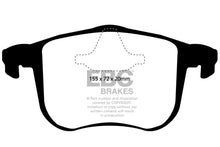 Load image into Gallery viewer, EBC 06-11 Saab 9-3 2.0 Turbo (Aero) Greenstuff Front Brake Pads Brake Pads - Performance EBC   
