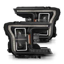 Load image into Gallery viewer, AlphaRex 18-21 Ford F150 PRO-Series Projector Headlights - Black w/DRL &amp; Seq Signal Headlights AlphaRex
