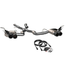 Load image into Gallery viewer, QTP 2018+ Jeep Grand Cherokee Trackhawk 304SS Screamer Cat-Back Exhaust w/4in Black Tips Catback QTP
