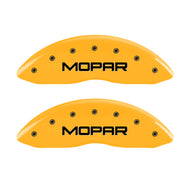 MGP 4 Caliper Covers Engraved Front JEEP Engraved Rear JEEP Grill logo Yellow finish black ch Caliper Covers MGP