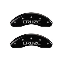 Load image into Gallery viewer, MGP Front set 2 Caliper Covers Engraved Front Cruze Black finish silver ch Caliper Covers MGP
